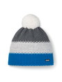 Polar Bear Winter Hat Star with Pom Pom (Pompom) blue/grey - 1 piece