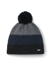 Polar Bear Winter Hat Star with Pom Pom (Pompom) black/grey - 1 piece