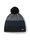 Polar Bear Winter Hat Star with Pom Pom (Pompom) black/grey - 1 piece