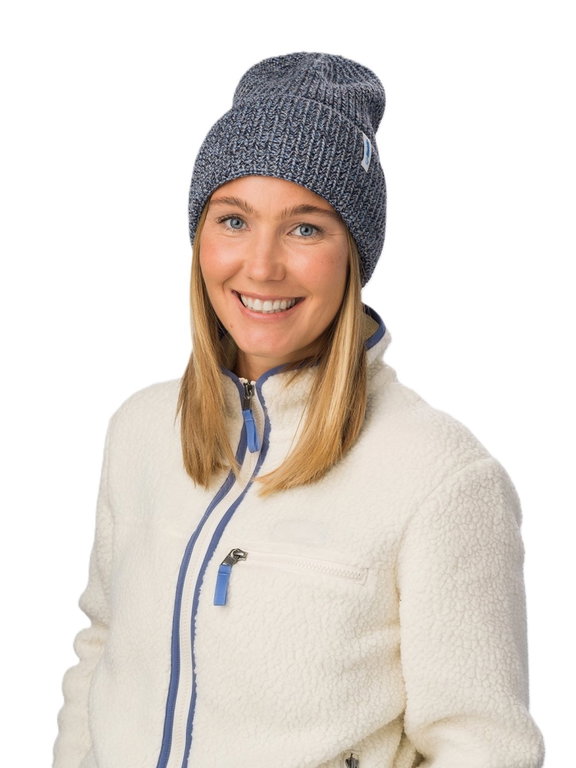 Polar Bear Winter Hat (Beanie, Merinomix) Swell Night Blue Melange - 1 Piece