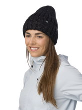Eisbär Wintermütze (Beanie) Alea - grobe Rippstruktur - Damen schwarz - 1 Stück