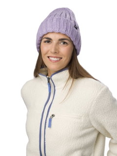 Polar Bear Winter Hat (Beanie) Alea - coarse ribbed structure - ladies violet - 1 piece