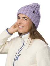 Polar Bear Winter Hat (Beanie) Alea - coarse ribbed structure - ladies violet - 1 piece