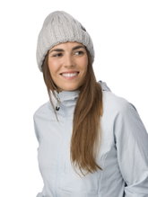 Eisbär Wintermütze (Beanie) Alea - grobe Rippstruktur - Damen hellgrau - 1 Stück