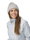 Polar Bear Winter Hat (Beanie) Alea - coarse ribbed structure - ladies light grey - 1 piece