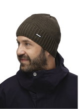 Polar Bear Winter Hat (Beanie) Trop Knit Pattern Merino Wool - Khaki Green - 1 Piece