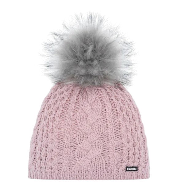 Polar Bear Knitted Hat (Pom Pom) Afra Lux - pink