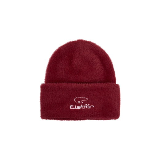Eisbär Wintermütze (Beanie) Mana - Flauschige Textur - Damen burgundrot - 1 Stück