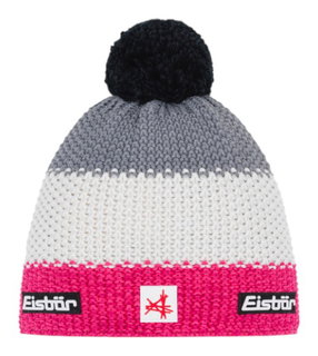 Polar Bear Winter Hat (Pom Pom) Star SA Kids - pink/white/grey - 1 piece