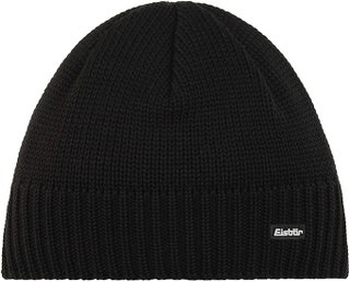 Eisbär Wintermütze (Beanie) Trop Strickmuster Merinowolle - schwarz - 1 Stück