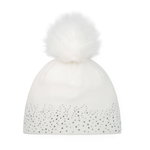 Eisbär Mütze (Pompon) Nalin Lux Crystal - Merinomix - Damen weiss - 1 Stück