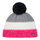 Eisbär Mütze (Pompon) Star Pompon pink/weiss/grau Kinder