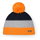 Eisbär Mütze (Pompon) Star Pompon orange/hellgrau/nachtblau Kinder