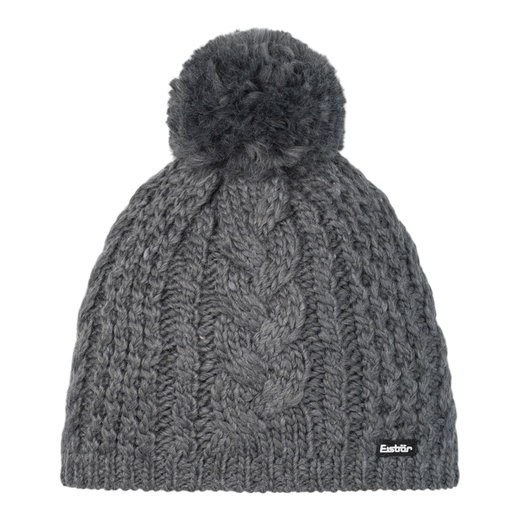 Eisbär Strickmütze (Pompon) Afra - anthrazitgrau