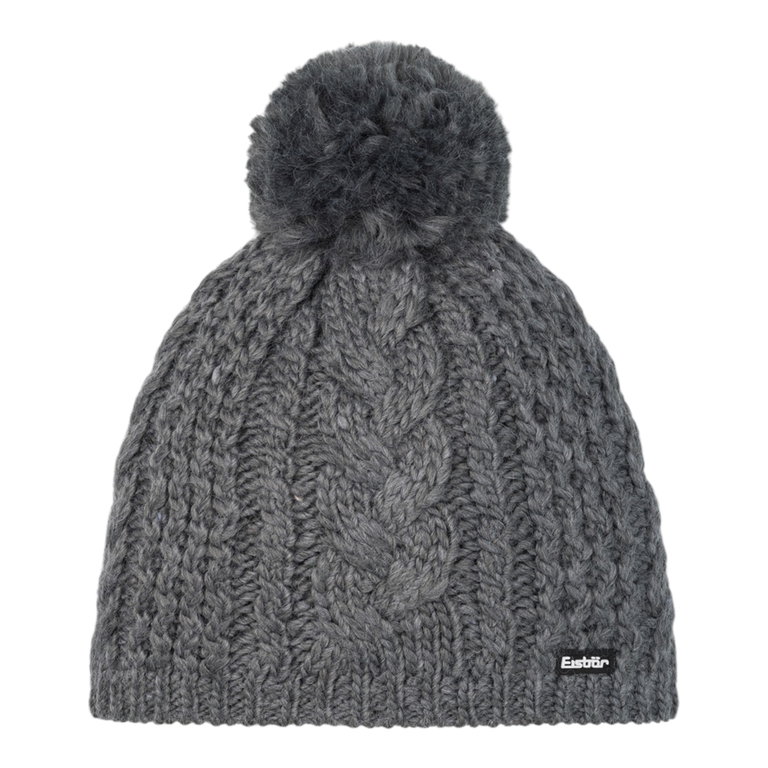 Eisbär Strickmütze (Pompon) Afra - anthrazitgrau - 1 Stück
