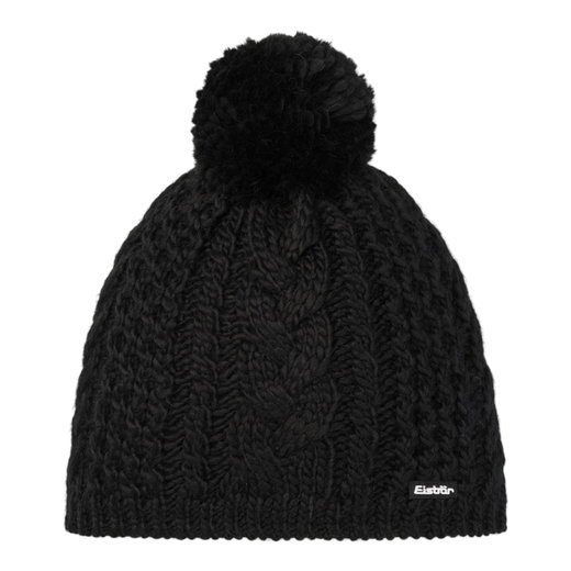 Eisbär Strickmütze (Pompon) Afra Damen - schwarz - 1 Stück