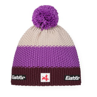 Eisbär Wintermütze Star SA (Pompon) - Merinomix - violett/bordeauxrot/beige - 1 Stück
