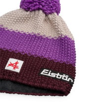 Eisbär Wintermütze Star SA (Pompon) - Merinomix - violett/bordeauxrot/beige - 1 Stück