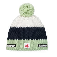 Eisbär Wintermütze Star SA (Pompon) - Merinomix - hellgrün/nachtblau/weiss - 1 Stück
