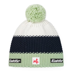 Eisbär Wintermütze Star SA (Pompon) - Merinomix - hellgrün/nachtblau/weiss - 1 Stück