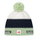 Eisbär Wintermütze Star SA (Pompon) - Merinomix - hellgrün/nachtblau/weiss - 1 Stück