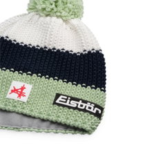 Eisbär Wintermütze Star SA (Pompon) - Merinomix - hellgrün/nachtblau/weiss - 1 Stück