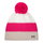 Eisbär Wintermütze Star mit Bommel (Pompon) beige/pink/weiss - 1 Stück
