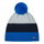 Eisbär Wintermütze Star mit Bommel (Pompon) blau/nachtblau - 1 Stück