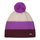 Eisbär Wintermütze Star mit Bommel (Pompon) weinrot/violett/beige - 1 Stück