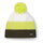 Eisbär Wintermütze Star mit Bommel (Pompon) limegrün/dunkelgrün/weiss - 1 Stück