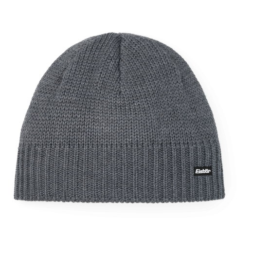 Eisbär Wintermütze (Beanie) Trop Strickmuster Merinowolle - anthrazitgrau - 1 Stück