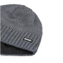 Eisbär Wintermütze (Beanie) Trop Strickmuster Merinowolle - anthrazitgrau - 1 Stück