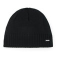 Eisbär Wintermütze (Beanie) Trop Strickmuster Merinowolle - schwarz - 1 Stück