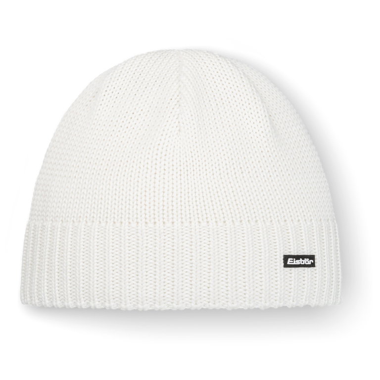 Eisbär Wintermütze (Beanie) Trop Strickmuster Merinowolle - weiss - 1 Stück
