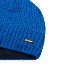 Eisbär Wintermütze (Beanie) Trop Strickmuster Merinowolle - blau - 1 Stück