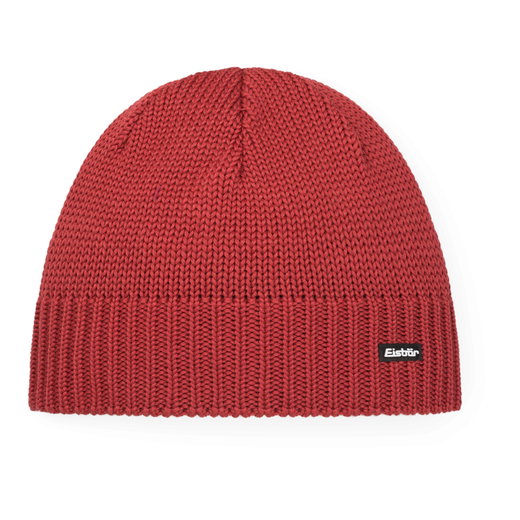 Eisbär Wintermütze (Beanie) Trop Strickmuster Merinowolle - rot - 1 Stück