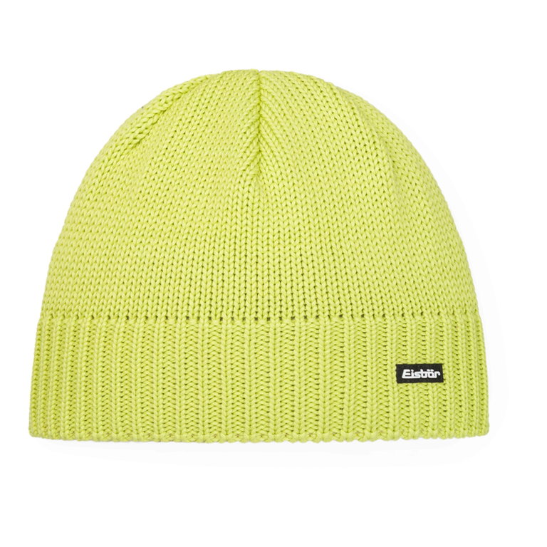 Eisbär Wintermütze (Beanie) Trop Strickmuster Merinowolle - gelb - 1 Stück