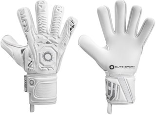 Elite Sport Goalkeeper Gloves Supreme FN - 4mm Ultra GTech Pro Latex for all weather conditions, Negative Contact - white