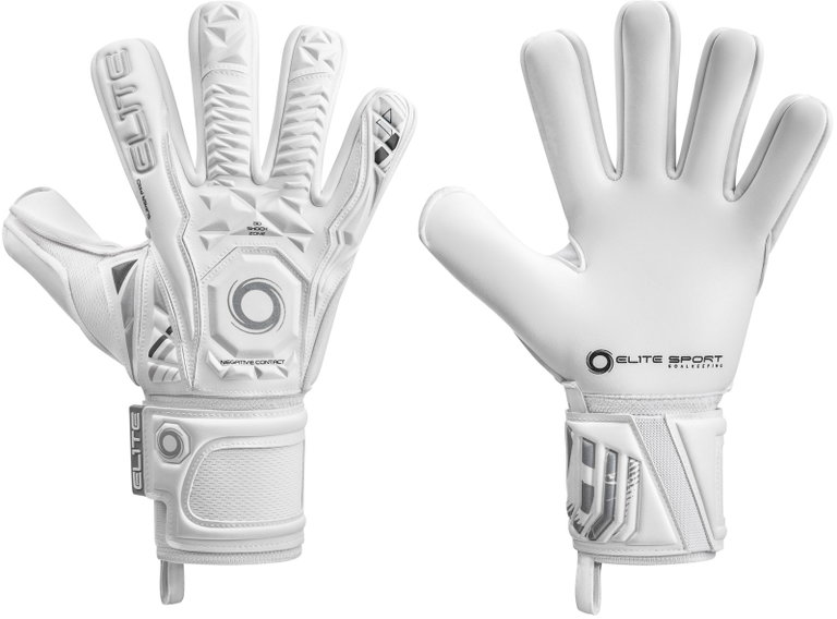 Elite Sport Torwarthandschuhe Supreme FN - 4mm Ultra GTech Pro Latex für alle Wetterbedingungen, Negative Contact - weiss