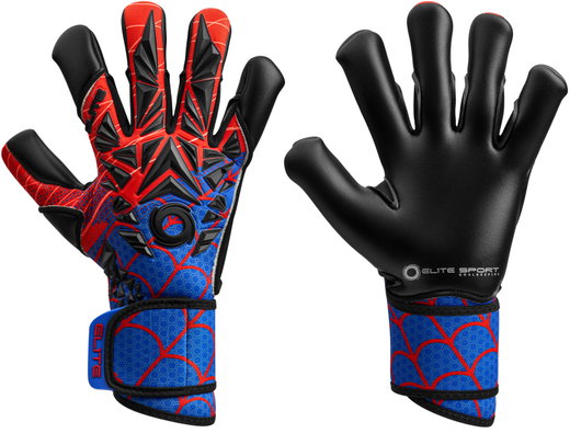 Elite Sport Torwarthandschuhe Spin - 4mm ES Centum + Latex, ideal für alle Wetterbedingungen - schwarz