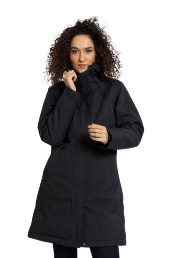 Elkline Winter Coat Apres Ski (windproof, waterproof) anthracite grey mélange ladies