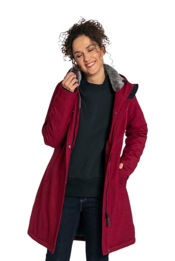 Elkline Winter Coat Apres Ski (windproof, waterproof) red melange ladies
