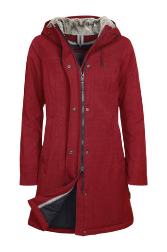 Elkline Wintermantel Apres Ski (winddicht, wasserdicht) rot melange Damen