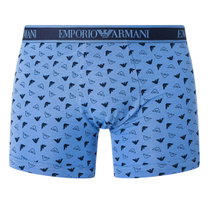 Emporio Armani Unterwäsche Boxershorts Stretch Cotton blau/dunkelblau gemustert Herren - 3 Stück