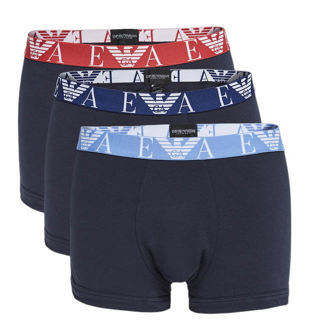 Emporio Armani Unterwäsche Boxershorts Trunk Stretch Cotton marineblau Herren - 3 Stück