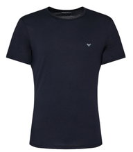 Emporio Armani Shirt Crew Neck (Baumwolle) Unterwäsche navyblau Herren - 2er Pack