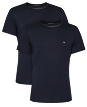 Emporio Armani Shirt Crew Neck (Baumwolle) Unterwäsche navyblau Herren - 2er Pack