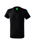 Erima Sport-Tshirt Basic Style (100% Baumwolle, V-Ausschnitt) schwarz Herren