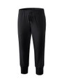 Erima Traininghose 3/4 Pant (100% Polyester, seitliche Reißverschlusstaschen) schwarz Damen