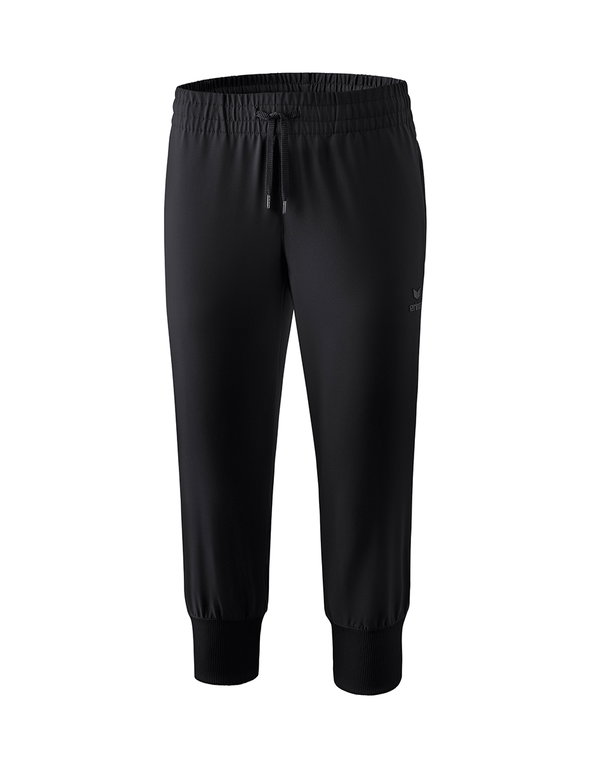 Erima Training Pants 3/4 Pant (100% Polyester, side zip pockets) black Women
